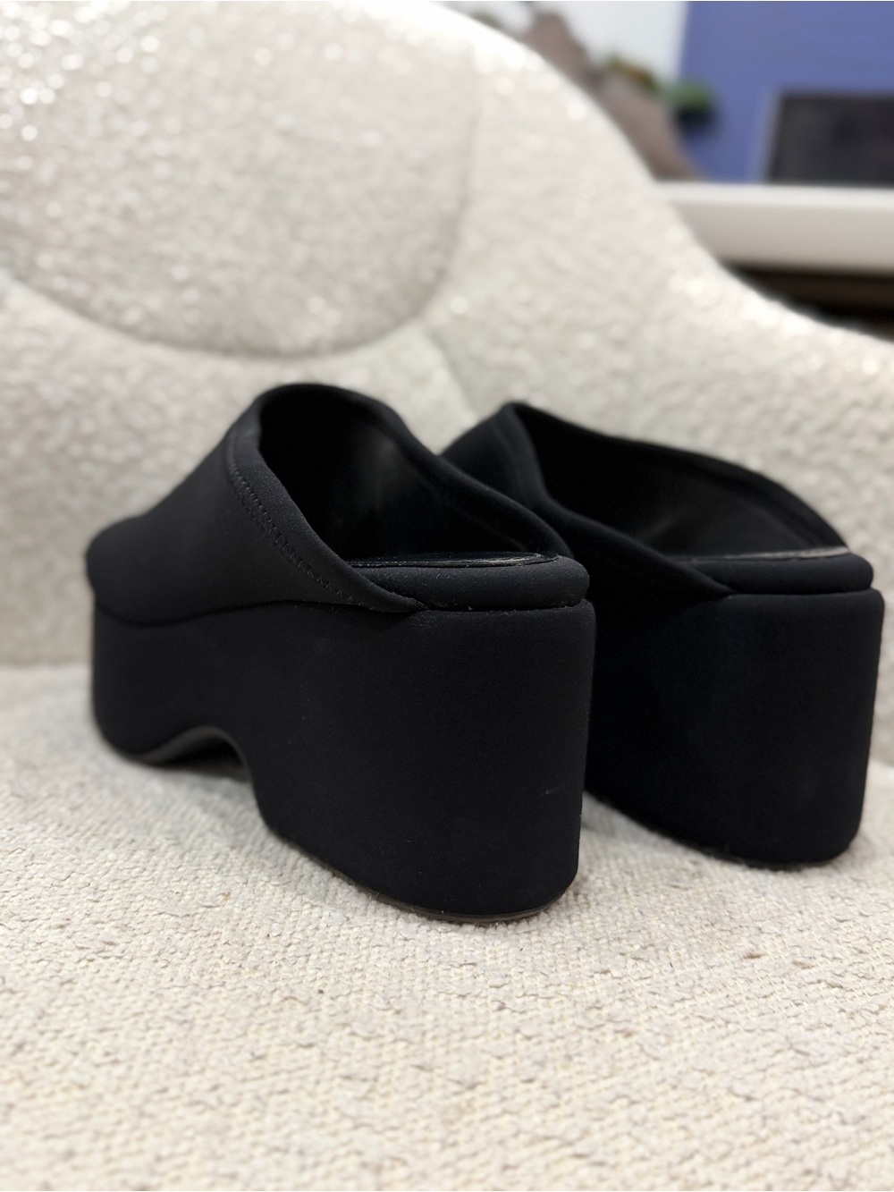 Lafayette 148 New York Black Platform Mules - Picture 7 of 8